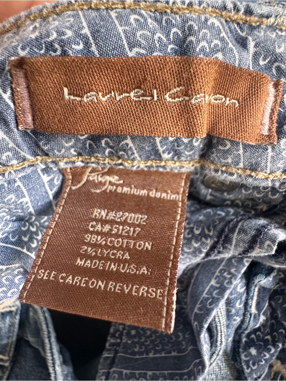 Paige Laurel Canyon Bootcut Jeans Women’s 26 Medium Wash Stretch USA - Picture 4 of 6